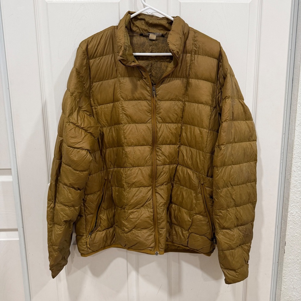 REI Co-op 650 Down Jacket 2.0 Mens Large Brown Puffer Full Zip 154167